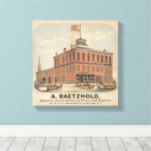 ベーツホールド威厳がある、ワイン&リキュールのヴィンテージ広告 キャンバスプリント (インサイチュ (ウッドフロア))