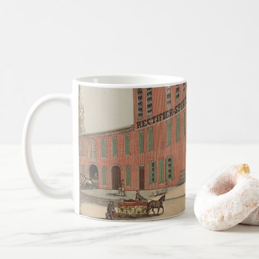 ベーツホールド威厳がある、ワイン&リキュールのヴィンテージ広告 コーヒーマグカップ (ドーナツ)