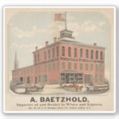 ベーツホールド威厳がある、ワイン&リキュールのヴィンテージ広告 シール (正面)