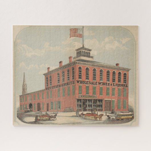 ベーツホールド威厳がある、ワイン&リキュールのヴィンテージ広告 ジグソーパズル (横)