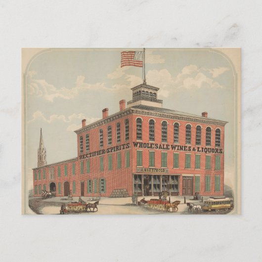 ベーツホールド威厳がある、ワイン&リキュールのヴィンテージ広告 ポストカード (正面)
