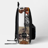 「ベートカンドでブルで下げた」と述べた プリントバックパック (左)