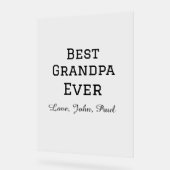 ベートグランパエバーガイルドギフトシンプル名 アクリルサイン (傾斜)