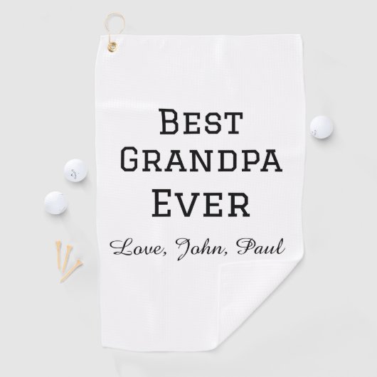 ベートグランパエバーガイルドギフトシンプル名 ゴルフタオル (インサイチュ)