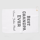 ベートグランパエバーガイルドギフトシンプル名 ゴルフタオル (横)