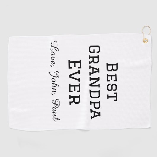 ベートグランパエバーガイルドギフトシンプル名 ゴルフタオル (横)