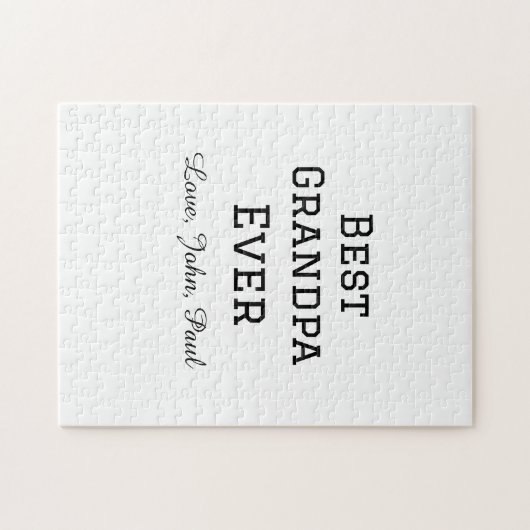 ベートグランパエバーガイルドギフトシンプル名 ジグソーパズル (横)