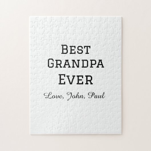 ベートグランパエバーガイルドギフトシンプル名 ジグソーパズル (縦)