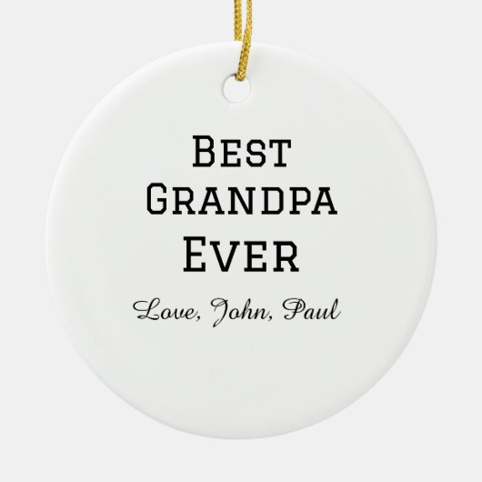 ベートグランパエバーガイルドギフトシンプル名 セラミックオーナメント (正面)