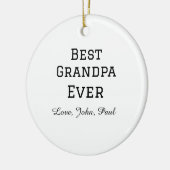 ベートグランパエバーガイルドギフトシンプル名 セラミックオーナメント (左)