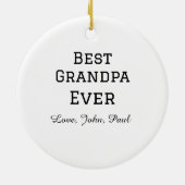 ベートグランパエバーガイルドギフトシンプル名 セラミックオーナメント (裏面)