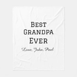 ベートグランパエバーガイルドギフトシンプル名 フリースブランケット