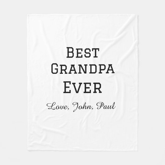 ベートグランパエバーガイルドギフトシンプル名 フリースブランケット (正面)