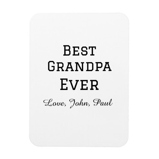 ベートグランパエバーガイルドギフトシンプル名 マグネット (縦)