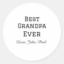 ベートグランパエバーガイルドギフトシンプル名 ラウンドシール