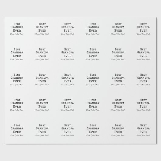 ベートグランパエバーガイルドギフトシンプル名 ラッピングペーパー (フラット)