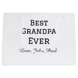 ベートグランパエバーガイルドギフトシンプル名 ラージペーパーバッグ