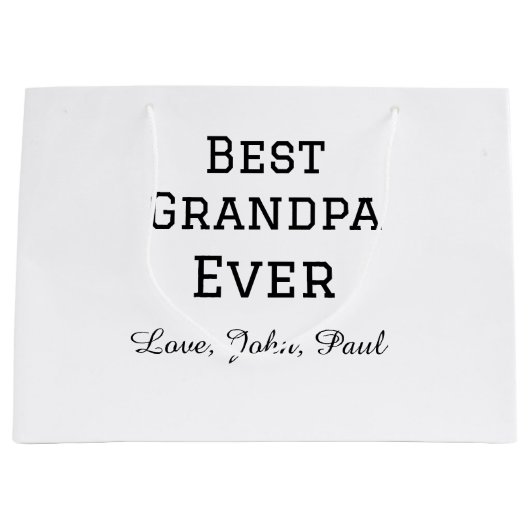 ベートグランパエバーガイルドギフトシンプル名 ラージペーパーバッグ (正面)