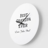 ベートグランパエバーガイルドギフトシンプル名 ラージ壁時計 (傾斜)