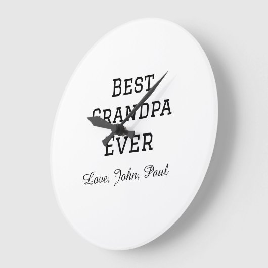 ベートグランパエバーガイルドギフトシンプル名 ラージ壁時計 (傾斜)