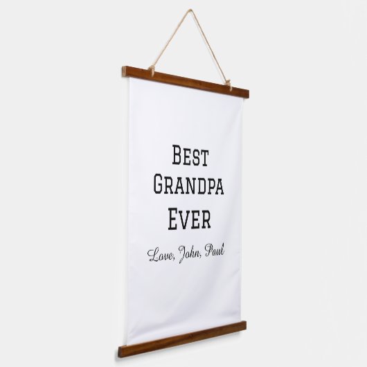 ベートグランパエバーガイルドギフトシンプル名 吊り下げ型タペストリー (傾斜あり)