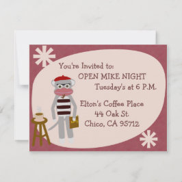 ベートニクソックサルおもしろい50年代の詩人アート 招待状