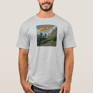 ベートースハイウェイモンタナワイオミンランドスケープ Tシャツ