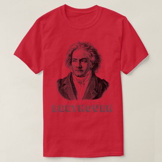 ベートーベクラシカルン音楽作曲家先生学生 Tシャツ (デザイン正面)