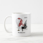ベートーベンおもしろいギフトTeeマグカードなど コーヒーマグカップ (左)