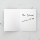 ベートーベンおもしろい·サンタ·ミクラシカルュージック·クリスマス カード (内部)