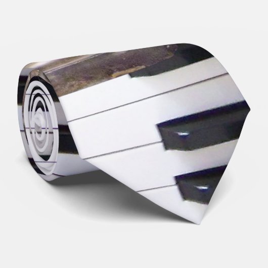 ベートーベンおよびピアノ鍵のタイ ネクタイ (ロール)