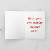 ベートーベンのサンタのクリスマスカード シーズンカード (内部)