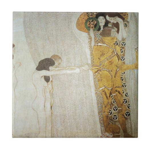 ベートーベンのフリーズ: 憧れる幸福 タイル (正面)