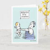 ベートーベンのベビーのPlainFolkの挨拶 カード (黄色い花)