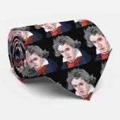ベートーベンのポートレートのイラストレーション ネクタイ (ロール)