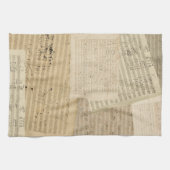 ベートーベンの原稿メドレー キッチンタオル (横)