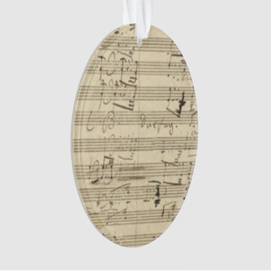 ベートーベンの第9交響曲音楽原稿スコア オーナメント (正面)