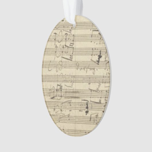 ベートーベンの第9交響曲音楽原稿スコア オーナメント (正面)