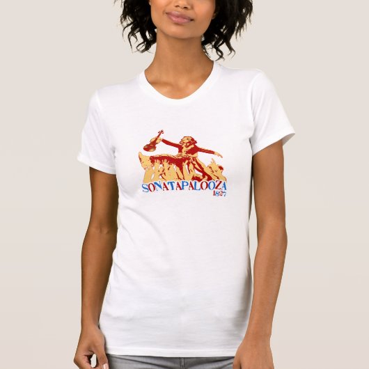 ベートーベンのSonatapaloozaライト Tシャツ (正面)