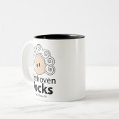 ベートーベンはマグを揺すります ツートーンマグカップ (正面左)