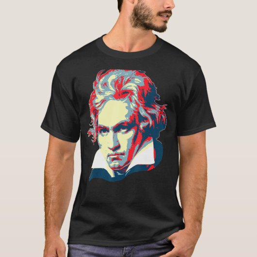 ベートーベンポップ・アートのアート Tシャツ (正面)