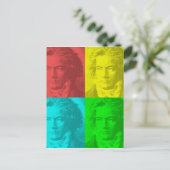 ベートーベンポートレートインスクウェア葉書 ポストカード (スタンド正面)