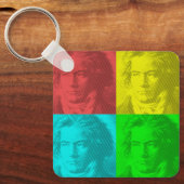 ベートーベンポートレートイン正方形 キーホルダー (正面)