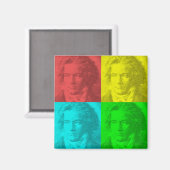 ベートーベンポートレートイン正方形 マグネット (正面/裏面)