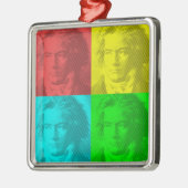 ベートーベンポートレートイン正方形 メタルオーナメント (左)