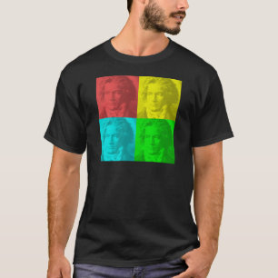ベートーベンポートレートイン正方形 Tシャツ