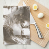 ベートーベンポートレートパターン キッチンタオル (四つ折り)