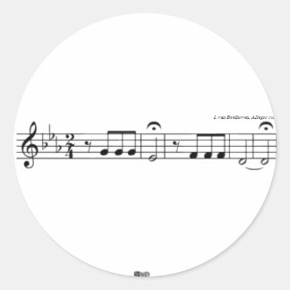 ベートーベン交響曲第5番ステッカー ラウンドシール