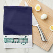 ベートーベン交響曲第5番(青) キッチンタオル (四つ折り)