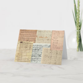 ベートーベン音楽の原稿 カード